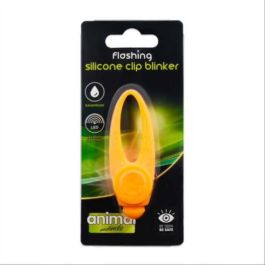 Animal Instincts Flashing Silicone Clip Blinker Orange