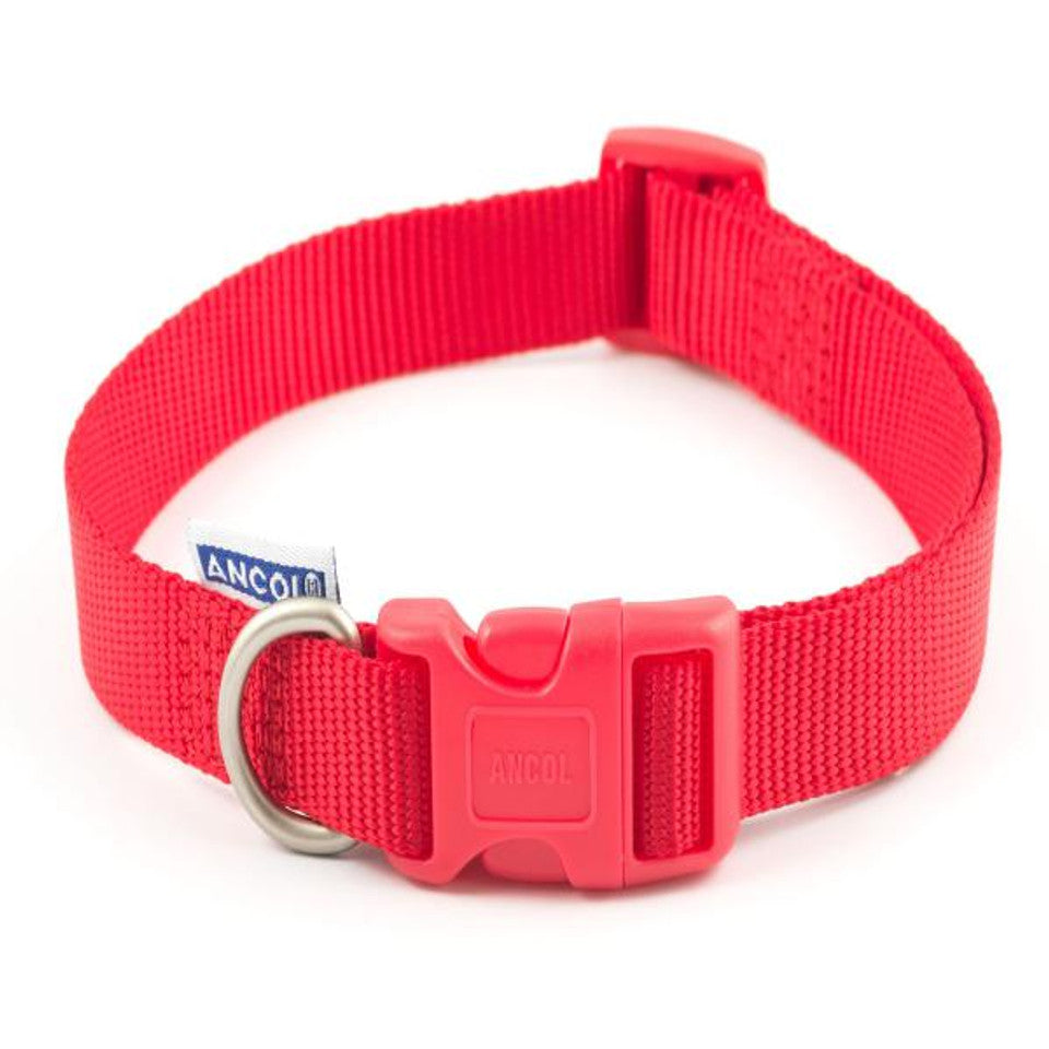 Ancol Viva Adjustable Collar Red 30-50cm Size 2-5