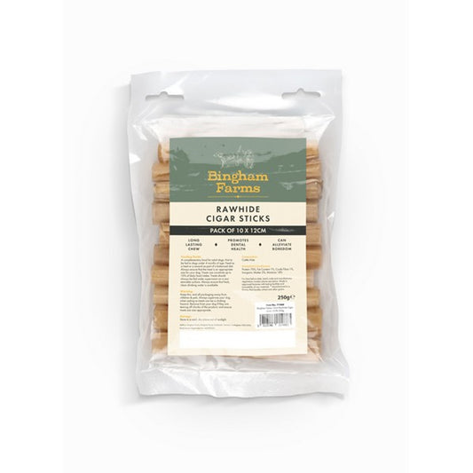 Bingham Farms Rawhide Cigar Sticks 12cm pk10