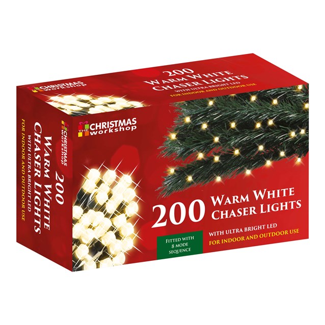 200 LED Warm White Chaser Lights