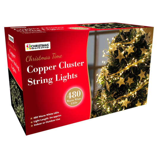 480 Copper LED Cluster String Lights