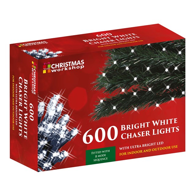 600 LED Bright White Chaser Lights
