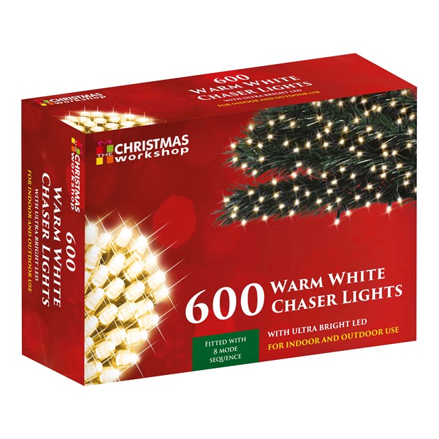 600 LED Chaser Lights Warm White