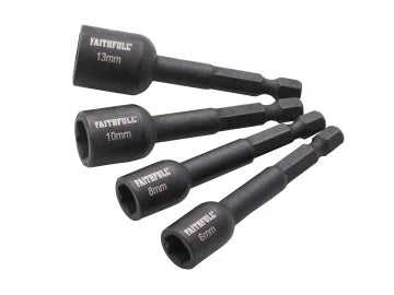Faithfull Impact Nut Driver 4 Piece Set