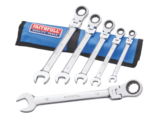 Faithfull Ratcheting Combi Spanner Set 6 Piece