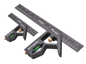 Faithfull Prestige Combination Square Twin Pack 150mm (6" & 300mm (12")