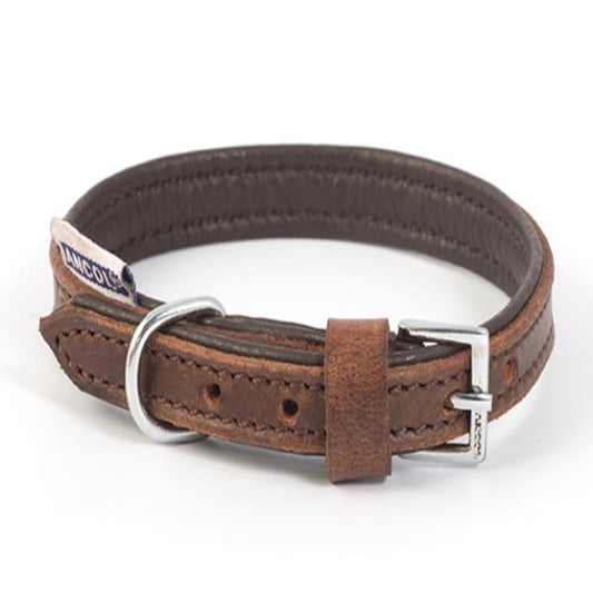 Ancol Vintage Leather Padded Collar Size 3