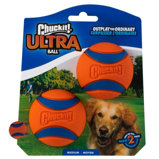 Chuckit Ultra Ball 2 Pack Medium 6.5cm
