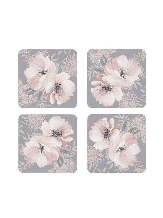 Dramatic Floral Coasters Set of 4