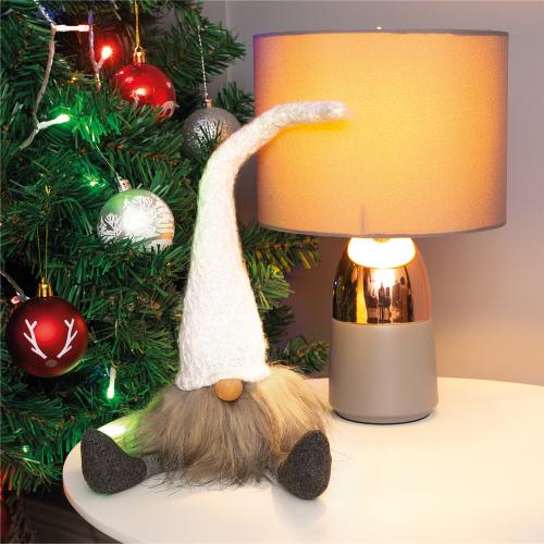 White Wooden Nose Fabric Gonk 43cm