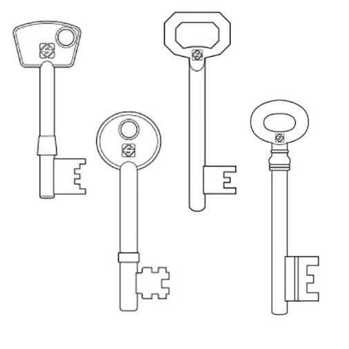 Mortice Key Brass
