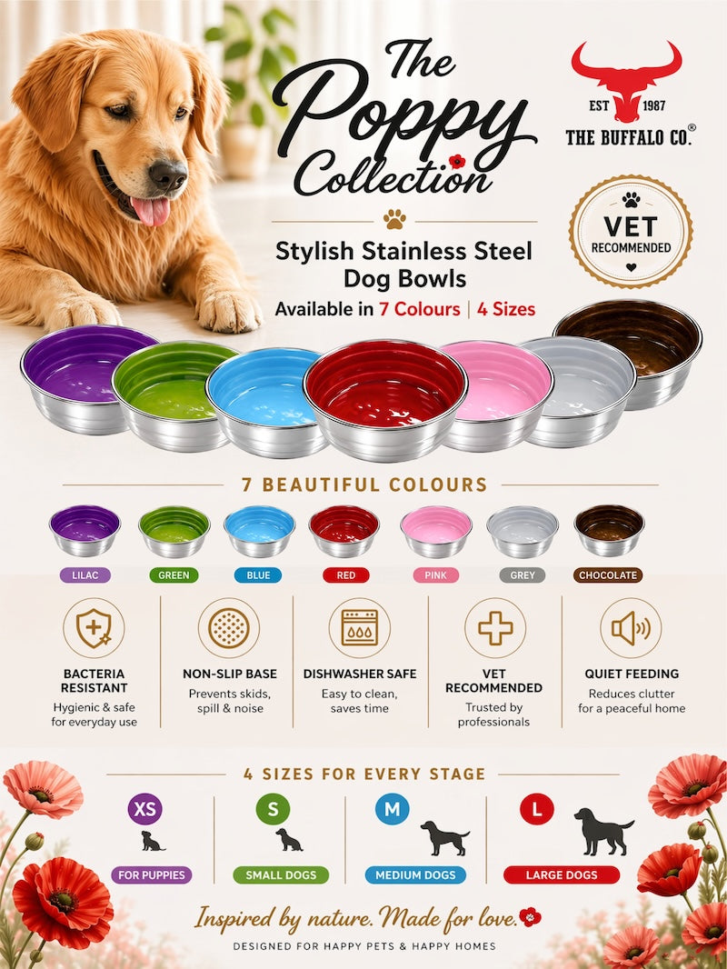 The Poppy Collection Dog Bowl