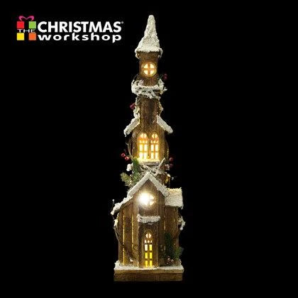 LED Snow Tipped Wooden House