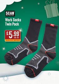 Scan Work Socks (Twin Pack)