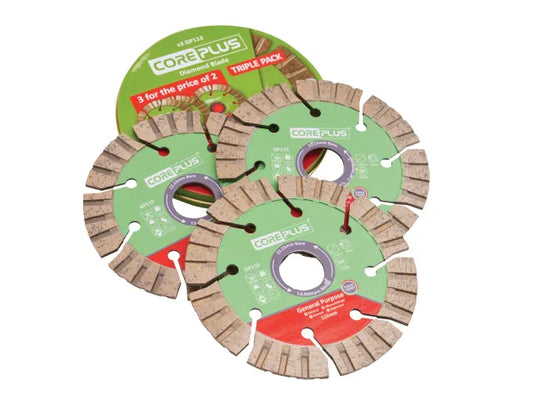 Coreplus 115mm Diamond Blade Triple Pack
