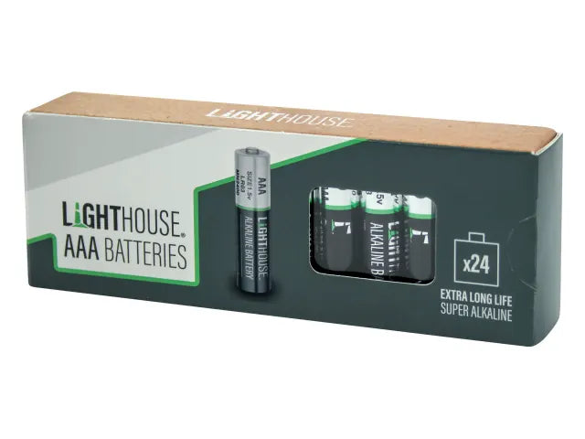 Lighthouse AAA Alkaline Batteries pk24