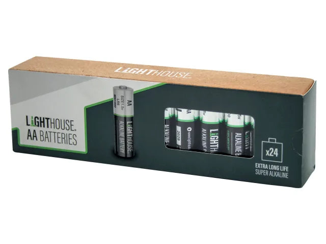 Lighthouse AA Alkaline Batteries pk24