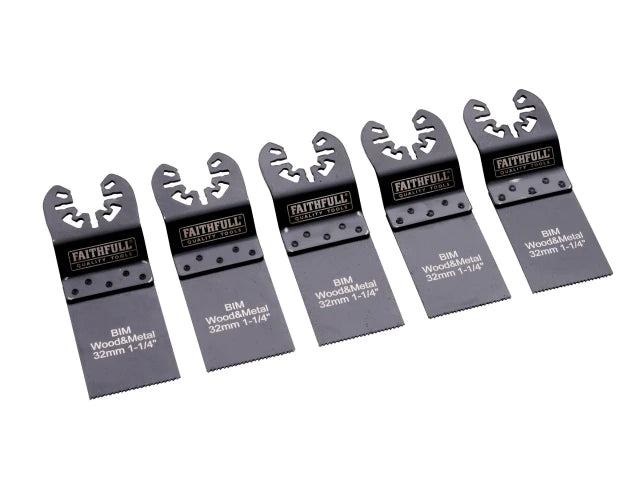 Faithfull 5 Piece Multi-Tool Blade Set