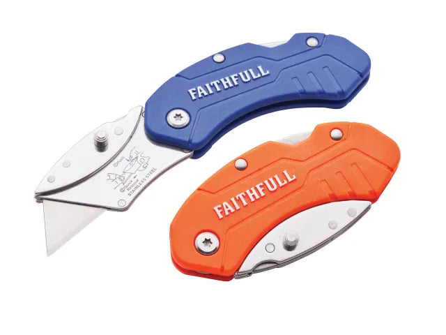 Faithfull Hi-Vis Folding Utility Knife
